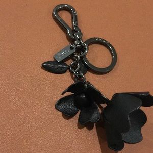 Coach gunmetal Keychain